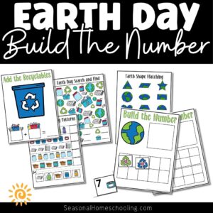 Earth Day Build the Number Set page samples