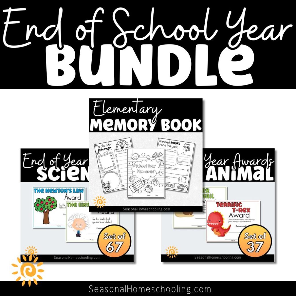 End of School Year Printable Bundle page samples