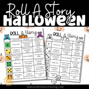 Halloween Roll A Story | Halloween and Monster Story Elements Graphic Organizer - Image 1
