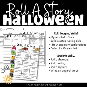 Halloween Roll A Story | Halloween and Monster Story Elements Graphic Organizer - Image 2