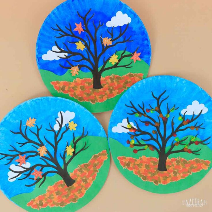 Image for Fall Paper Plate Tree Craft for Kids | Free Template!