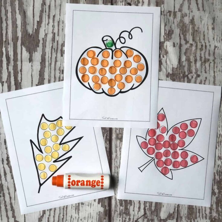 Image for Fall Dot Marker Printables