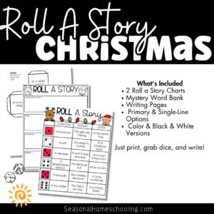 Christmas Roll A Story | Story Elements Graphic Organizer | Writing Center - Image 2