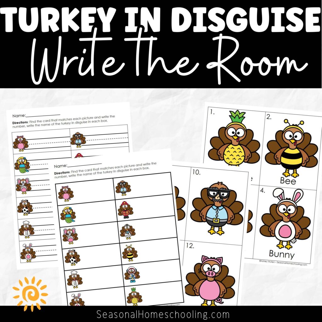 Turkey in Disguise Write the Room page samples