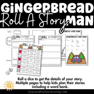 Gingerbread Man Roll A Story page samples
