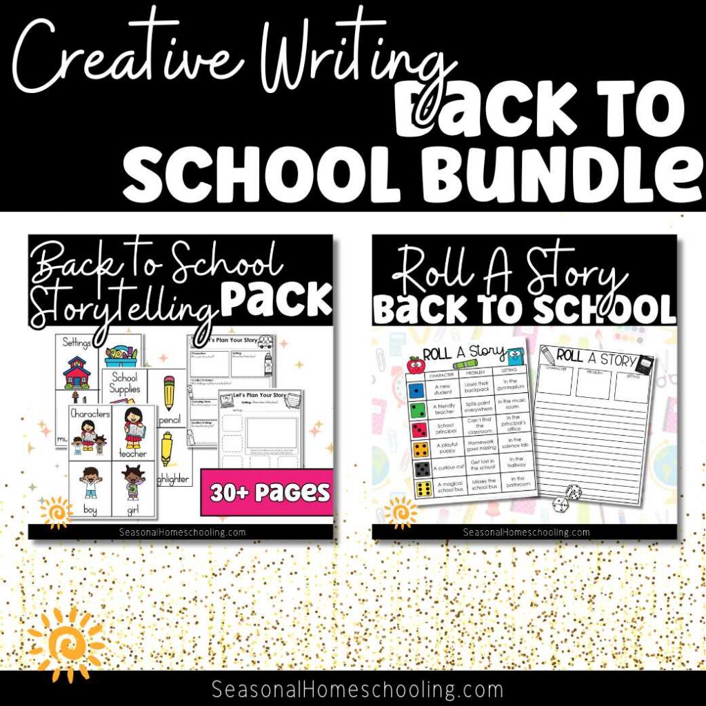 Creative Writing Back to School Bundle, Storytelling & Roll A Story | Grades 2–4
