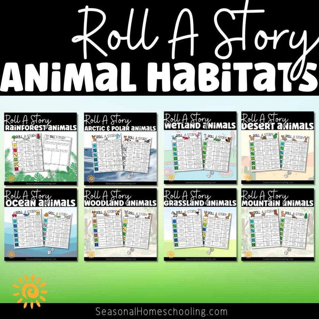 sets that are included in this Animal Habitats Roll A Story Bundle