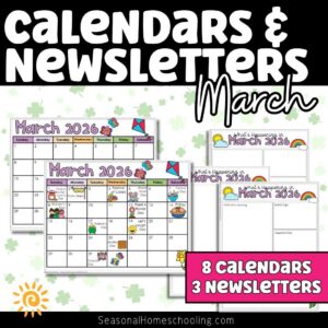 Editable March Calendars & Classroom Newsletters Grades K–2 | Fun Holidays