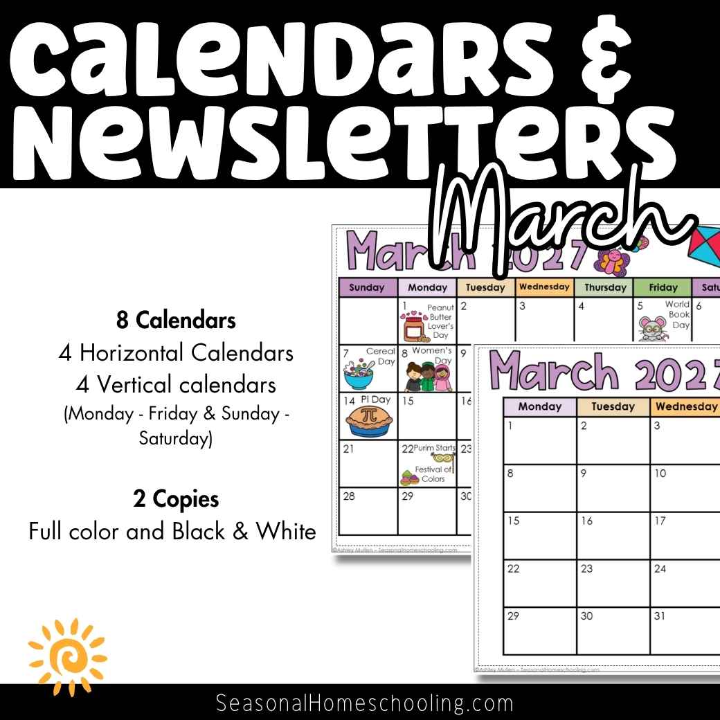 March Calendars & Newsletters Editable Templates for Kindergarten 1st 2nd - Image 2