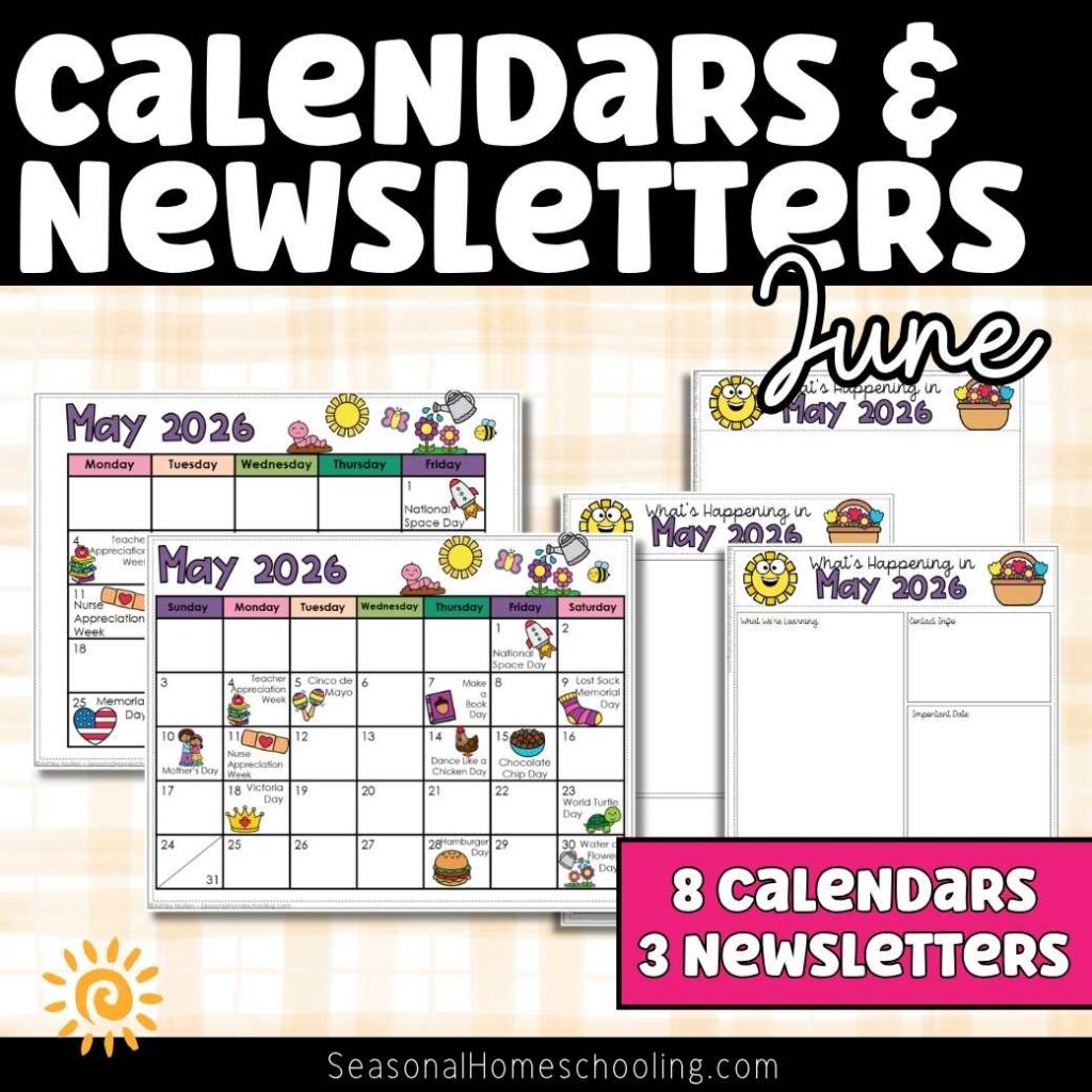 Editable June Calendars & Classroom Newsletters Grades K–2 | Fun Holidays