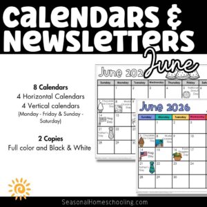 Editable June Calendars & Classroom Newsletters Grades K–2 | Fun Holidays - Image 2