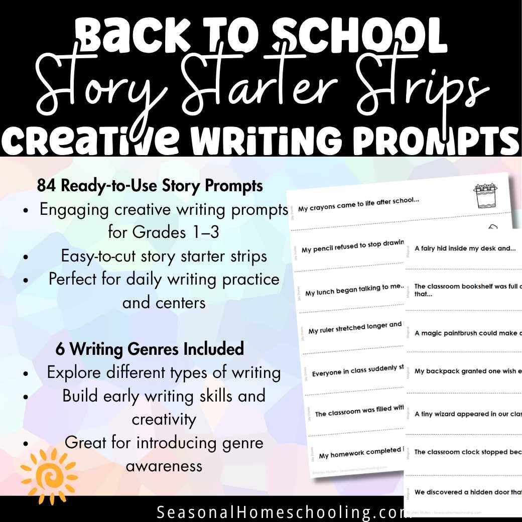 Back to School Story Starter Strips | 84 Creative Writing Prompts | Grade 2 - Image 3