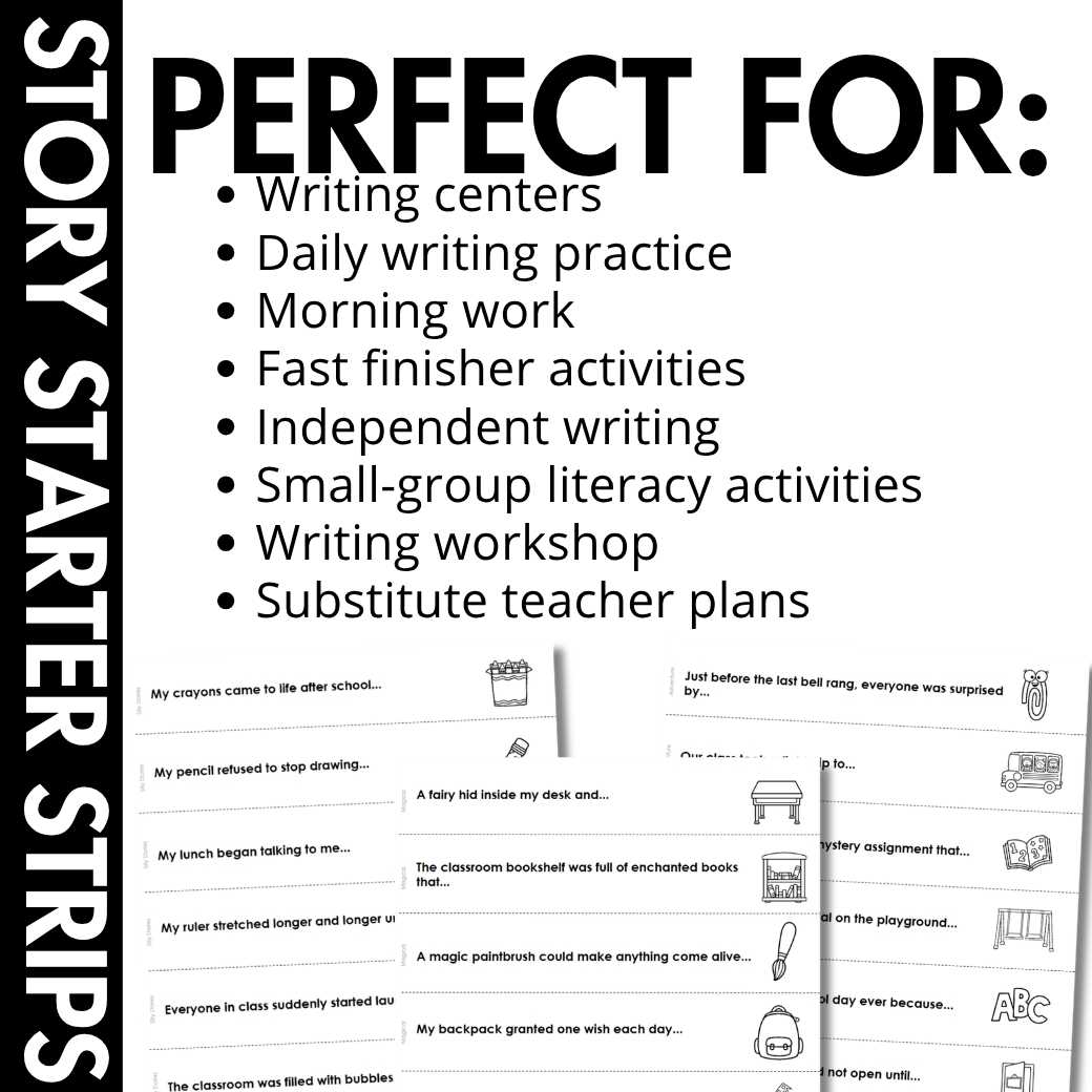 Back to School Story Starter Strips | 84 Creative Writing Prompts | Grade 2 - Image 4