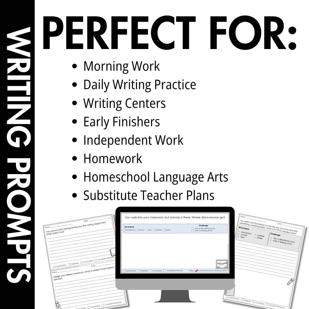Back to School Quick Writes | Writing Prompts with Word Banks | Grades 1–2 - Image 4