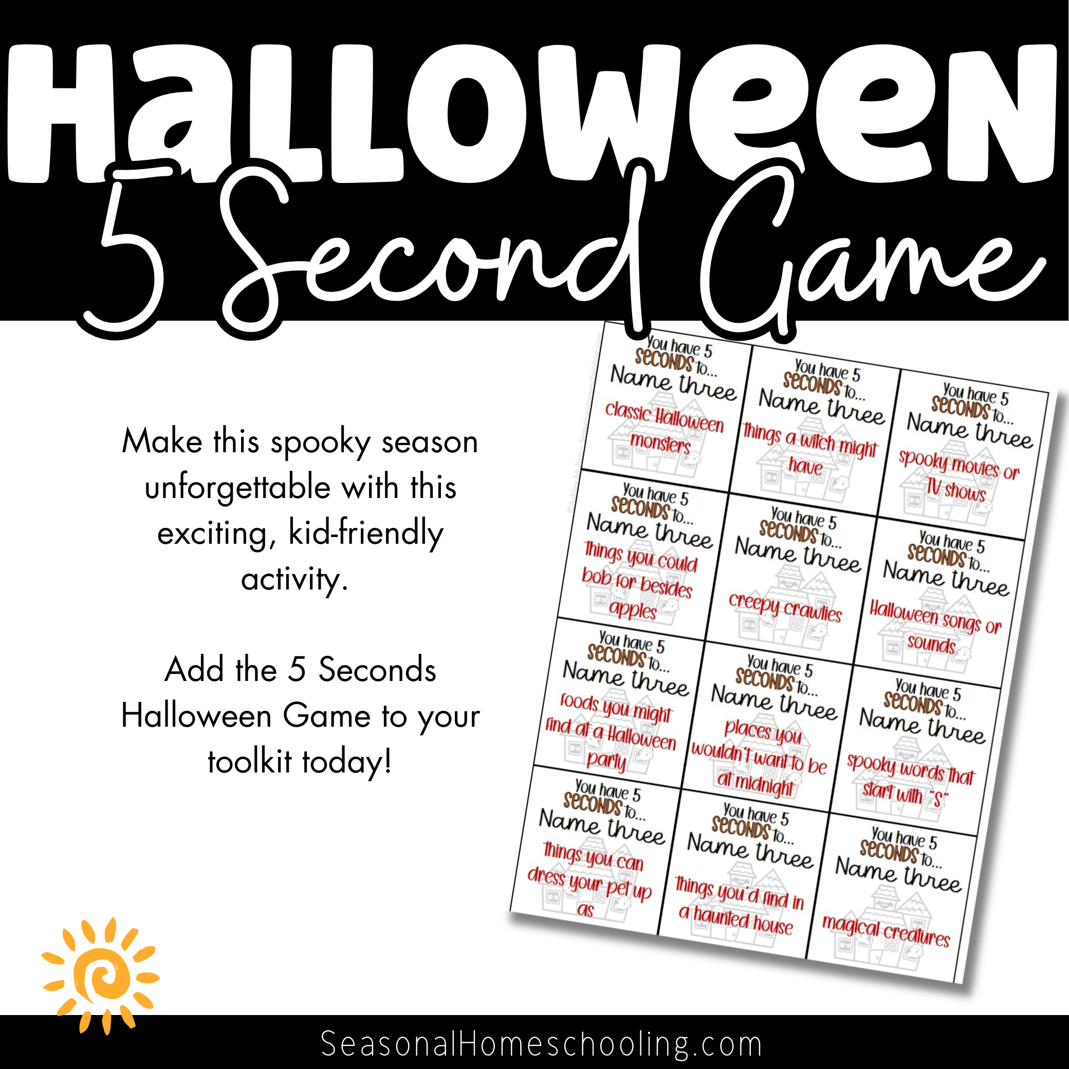 Halloween 5 Seconds Game | Brain Break, Party, & Classroom Activity | Grades 3–6 - Image 2